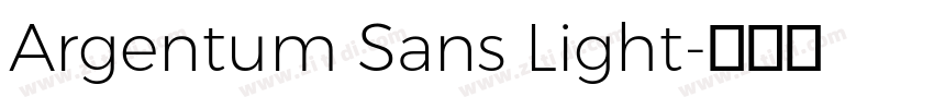 Argentum Sans Light字体转换